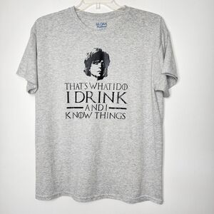 Game of Thrones Tyrion grey mens‎ Large tshirt